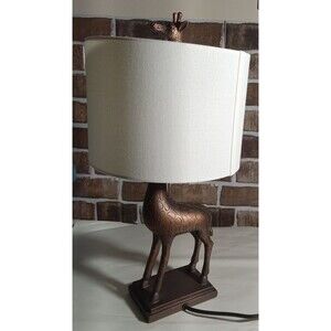 Giraffe Bronze Finish Table Lamp With Shade